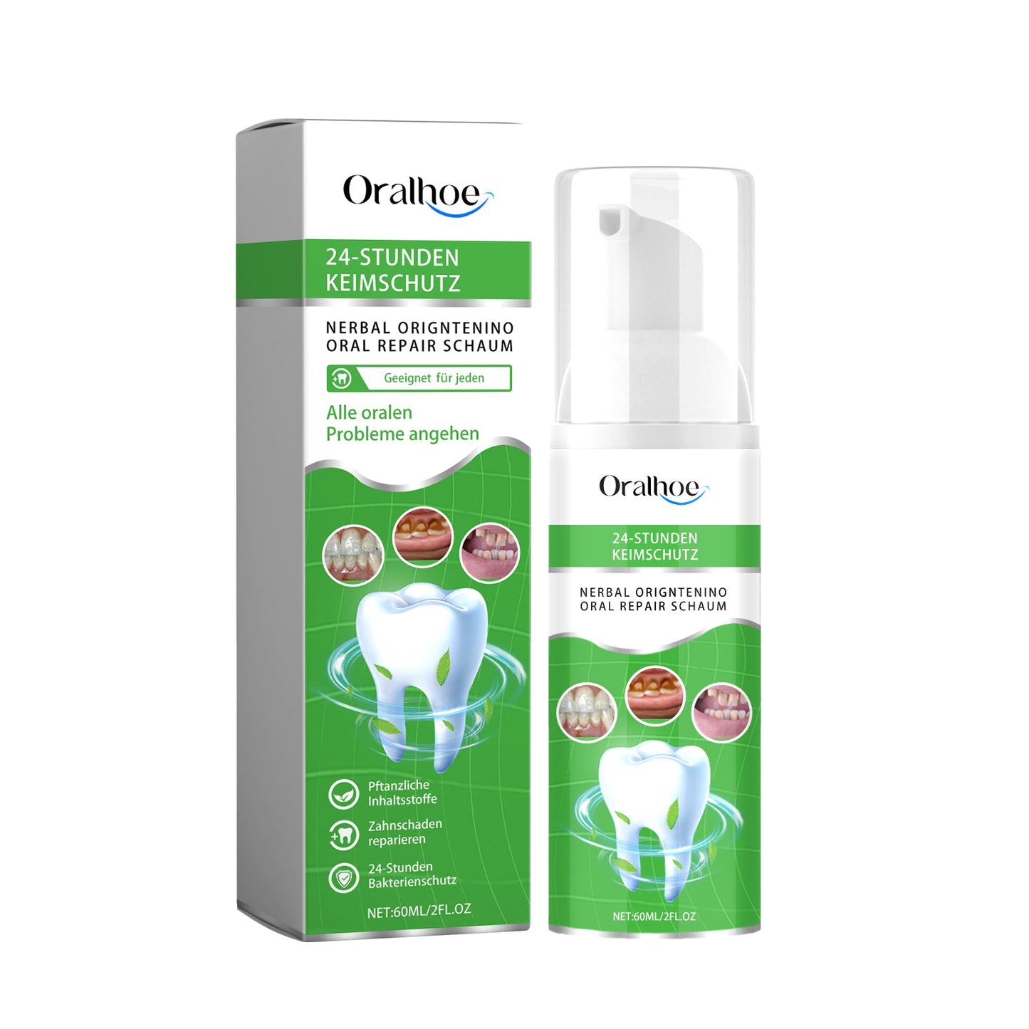 Herbal Oral Repair Foam, Deep Cleaning tartar Stone Fresh Breath Whitening teeth Oral mousse - Korvel
