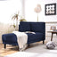 65" Mid-Century Modern Linen Fabric Corner Lounge Chair, Upholstered Indoor Chaise Lounge Solid Wood Sofa Bed for Bedroom - Korvel