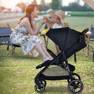 5-Point Harness Lightweight Infant Stroller - Black