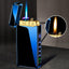 Gas electric triple fire metal windproof inflatable charging lighter personalized and creative trendy gift for boyfriend - Korvel