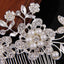 Hair comb, bridal rhinestone and pearl headdress, wedding dress accessories - Korvel