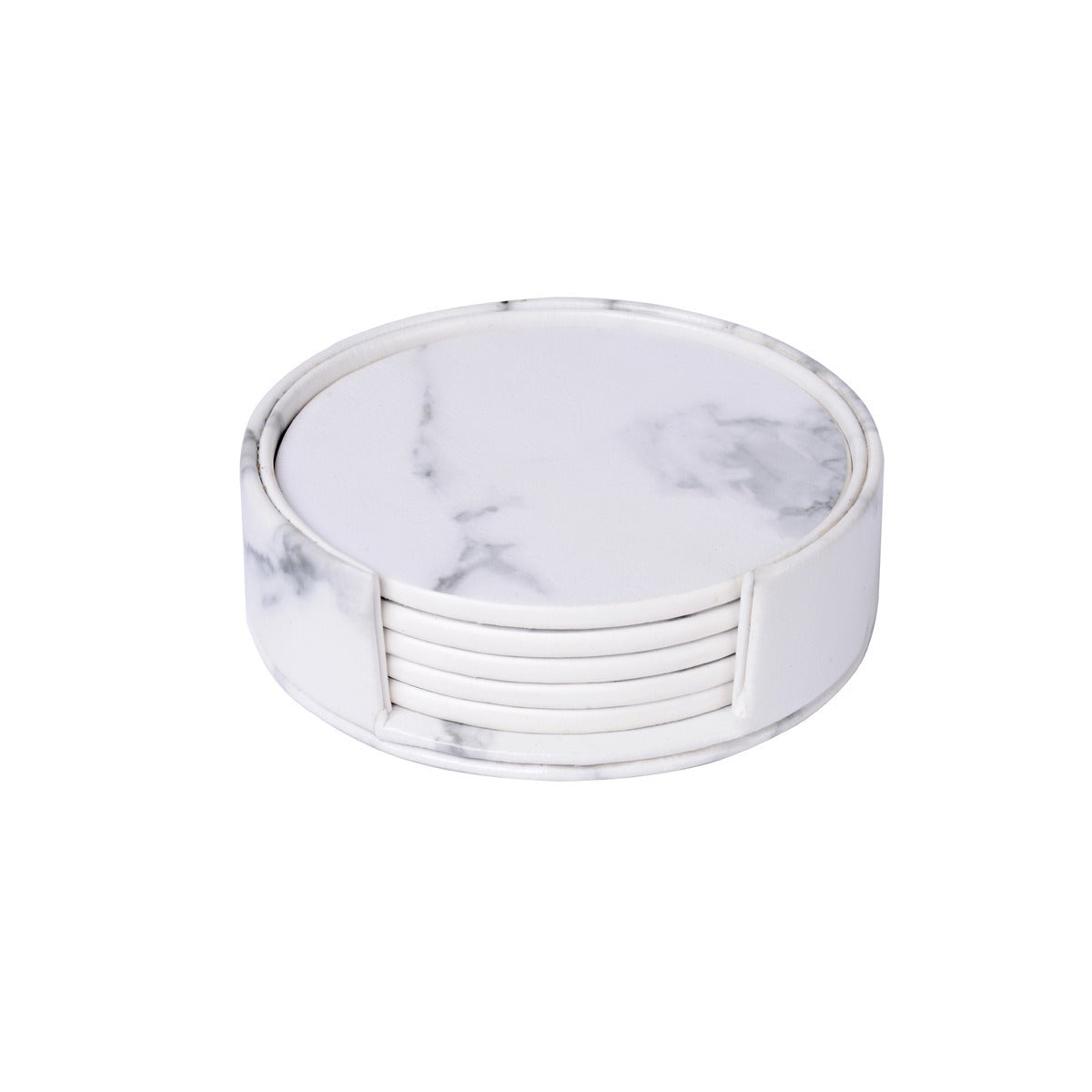 Creative PU leather coaster Exquisite insulated tea water cushion Square leather coaster - Korvel