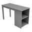 Low Study Twin Loft Bed with Cabinet and Rolling Portable Desk - Gray (OLD SKU :LP000113AAE) - Korvel