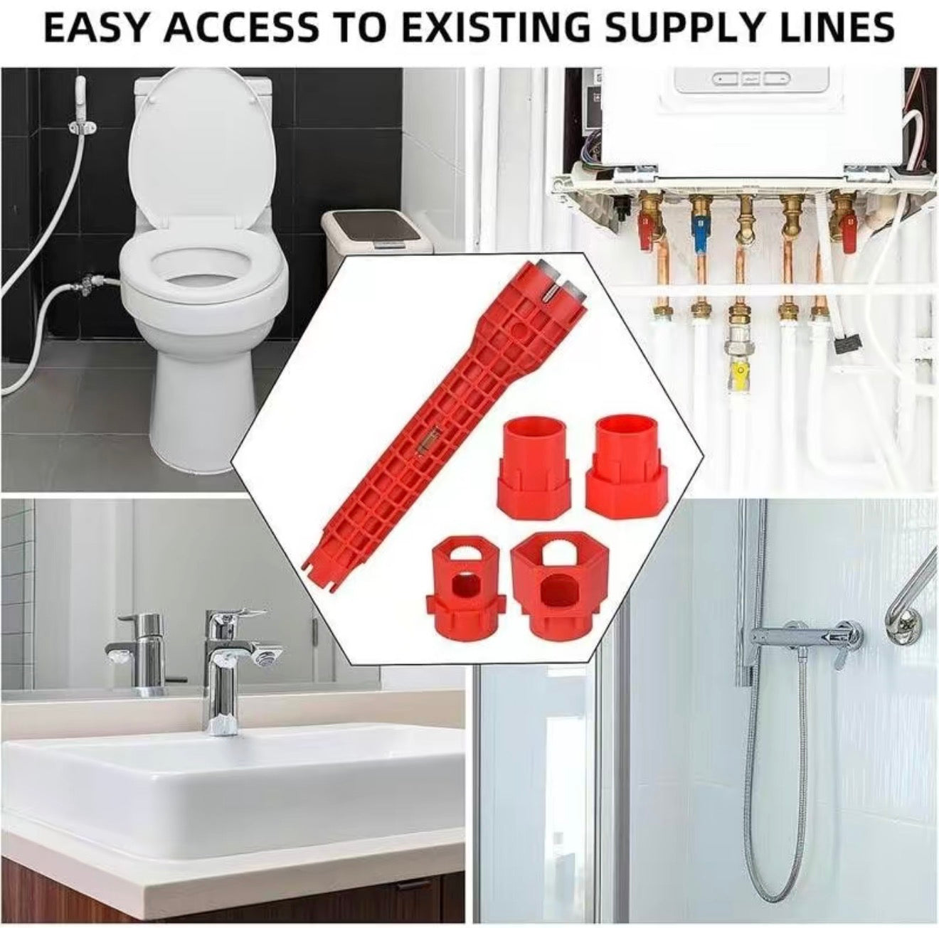 Llave Multi PlumbFix - Herramienta de Fontanería 14 en 1