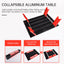 Black Lightweight Portable Folding Ultralight Roll Up Mini Aluminum Picnic Camping Table Foldable For Outdoor Hiking - Korvel