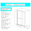 44 "-48" wide * 72 "high semi frameless double sliding shower door 1/4" (6mm) thick SGCC tempered glass door, matte black - Korvel