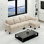 Sofá Seccional Convertible en Forma de L con Almacenamiento - Beige