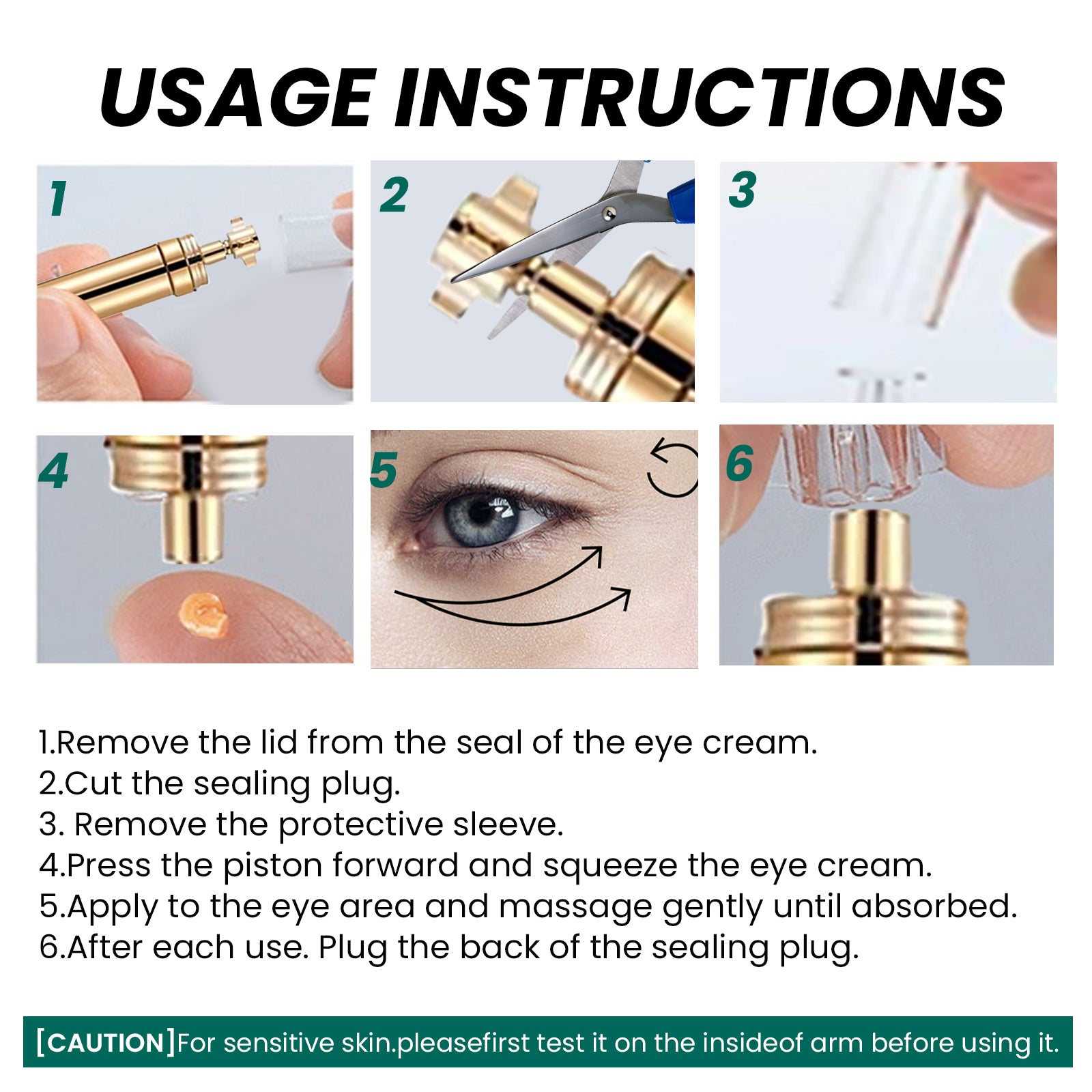 Collagen Firming Eye Cream, Lifts Moisturizes Reduces Fine Lines And Dark Circles Eye Cream - Korvel