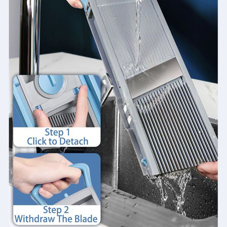 Multifunctional Vegetable Chopper and Fruit Slicer Set - Manual Food Grater and Cutter for Potatoes - Korvel