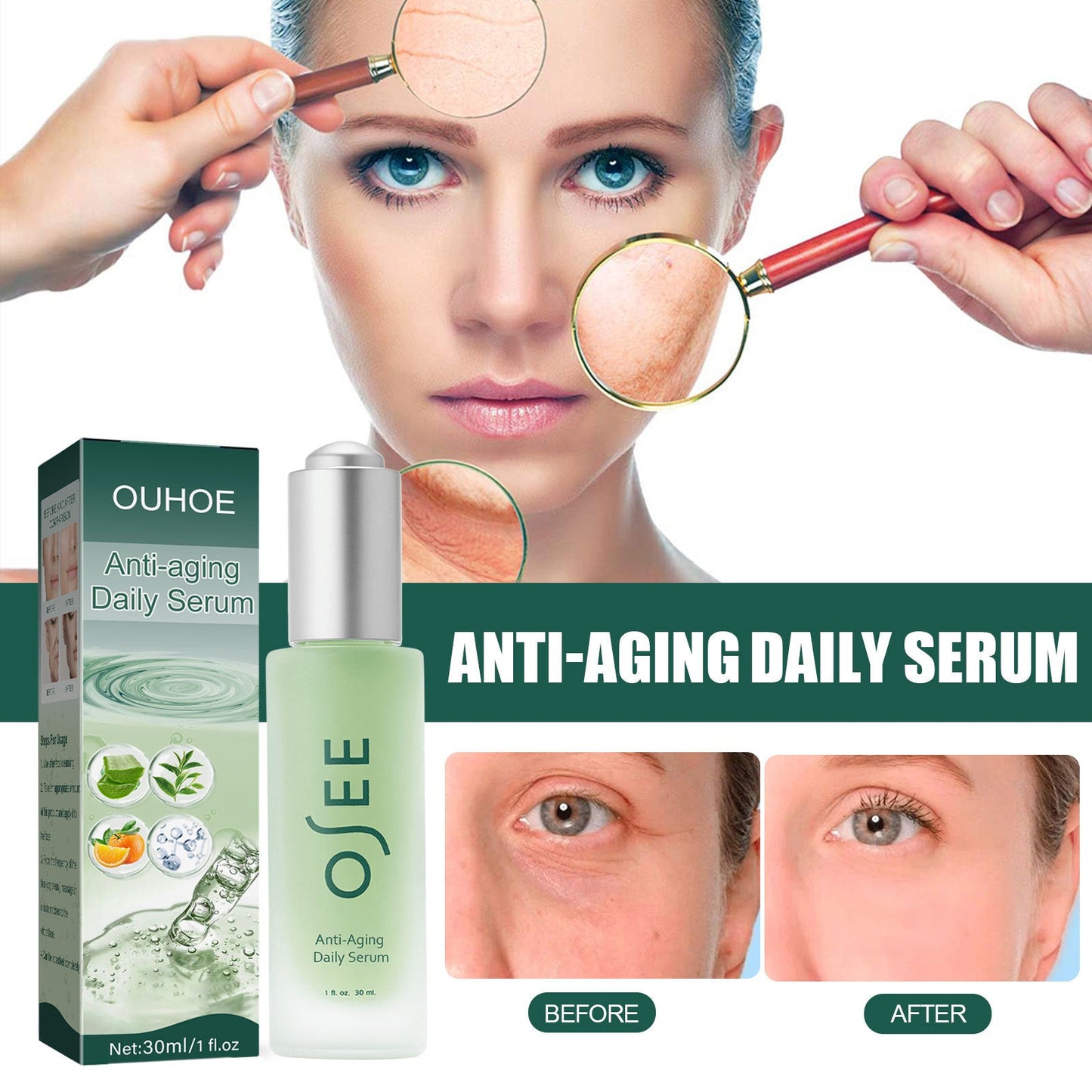 OUHOE Essence collagen replenishing essence whitening freckle removal facial essence brightening hydrating moisturizing - Korvel