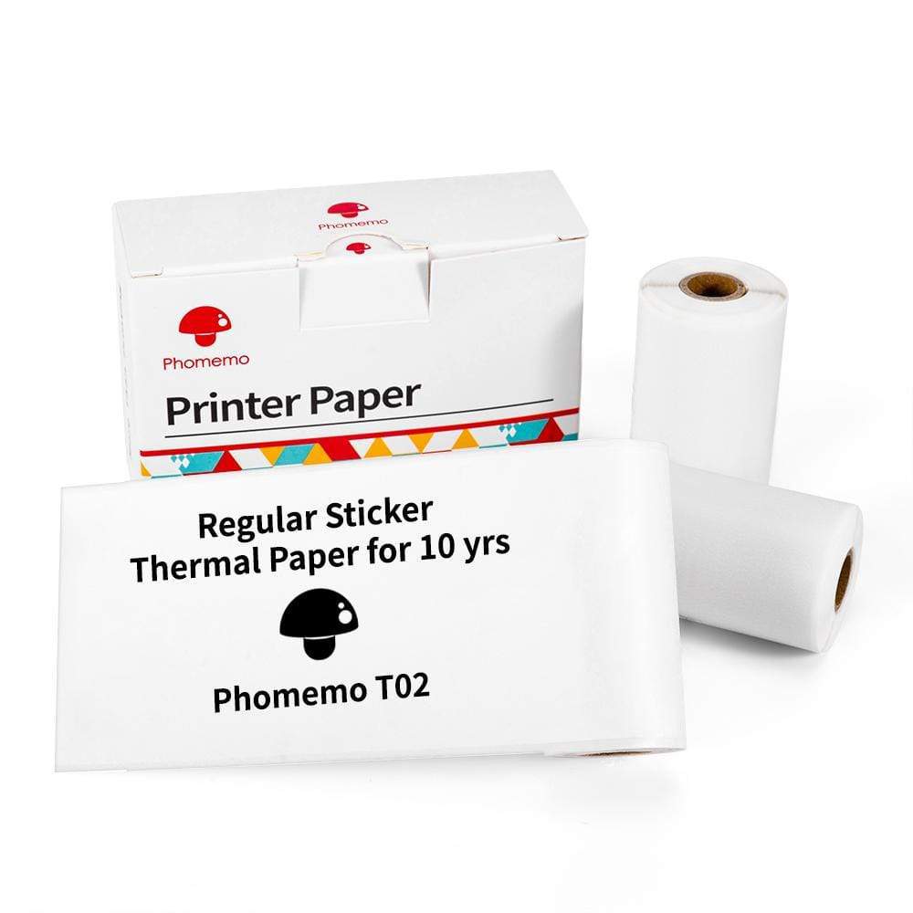 Phomemo Portable Mini Thermal Printer T02 Mini Pocket Label Printer DIY Self-adhesive Sticker Label Machine Various Label Paper - Korvel
