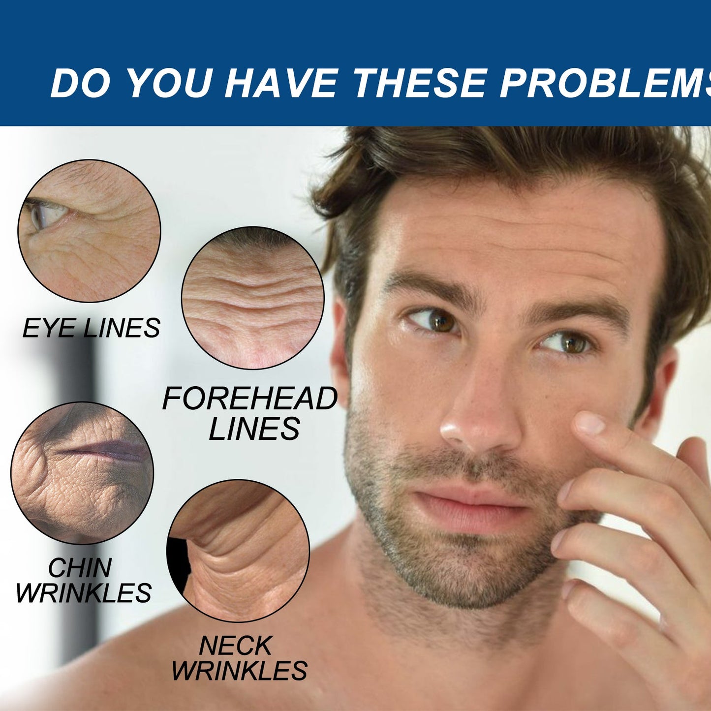 Collagen Wrinkle Remover Cream for Men, Anti Aging Fade Fine Lines Tightening Hydrating Cream - Korvel