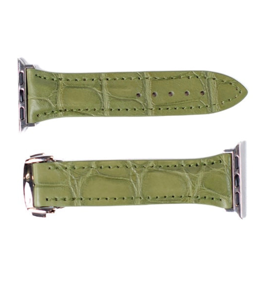 Correa de Apple Watch Kiwi Matte Alligator
