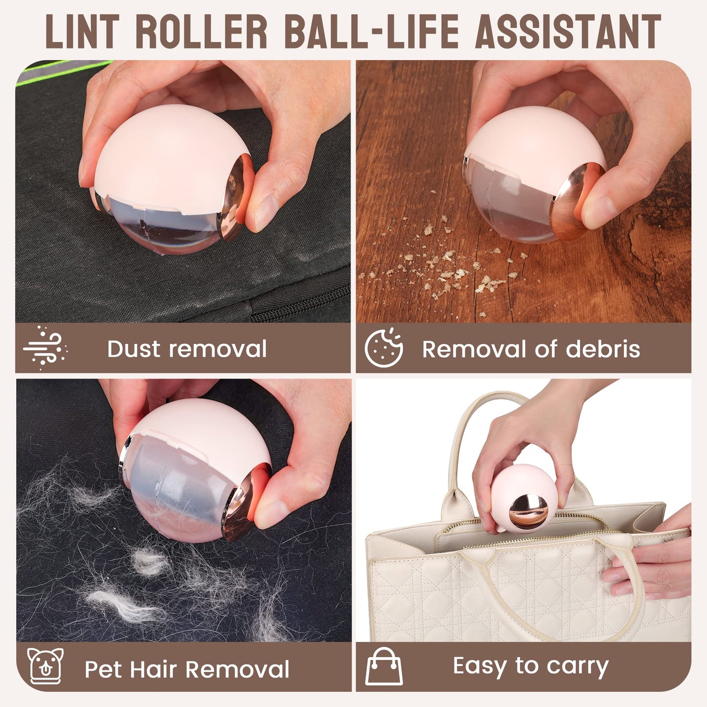 Light luxury and portable clothing hair sticking and brushing machine, washable with cover, business hair remover - Korvel