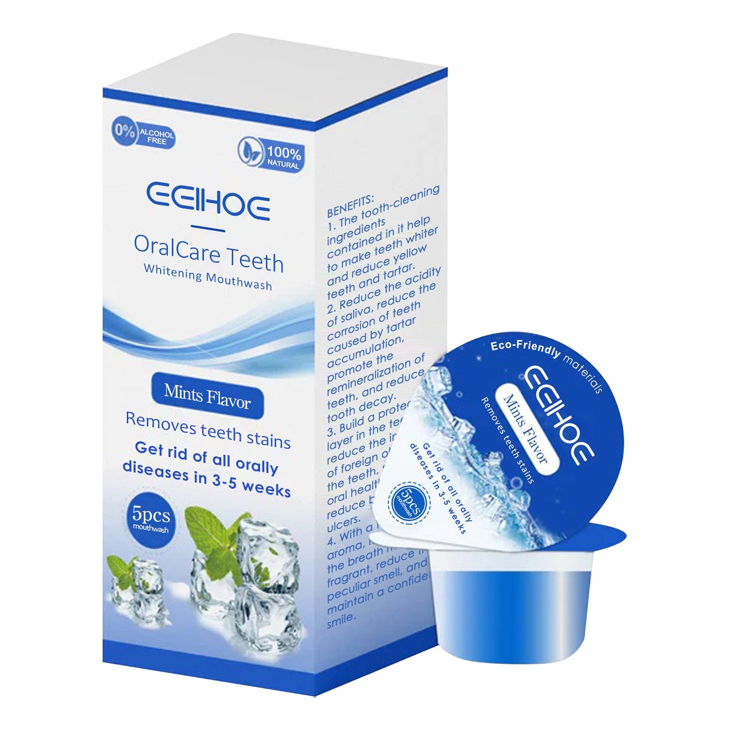 Whitening Mouthwash, Clean Stains Oral Care Fresh Breath Mouthwash - Korvel
