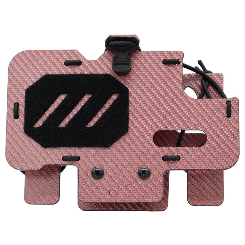 Tactical vest MOLLE system mounted carbon fiber tactical navigation board universal chest folding mobile phone carrier board - Korvel