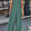 V-Neck Wide Strap Jumpsuit