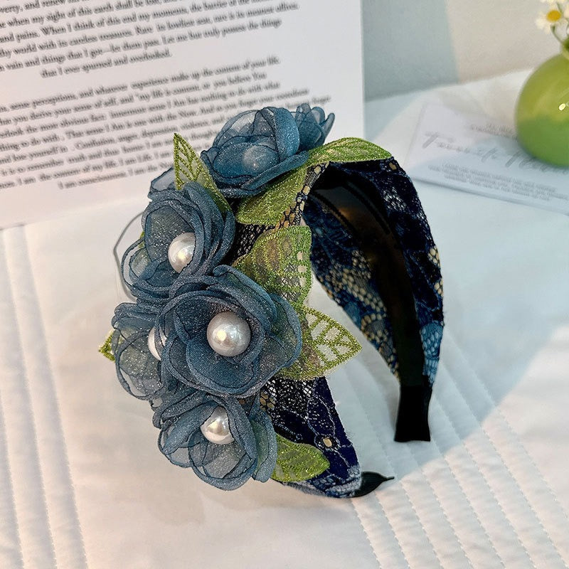 Fashionable handmade fabric exaggerated flower headwear - Korvel