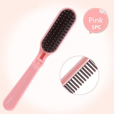 Portable Folding Hair Comb Brush - Compact & Anti-Static