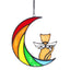 Cat enthusiast commemorative gift cute cat acrylic flat home window wall outdoor decoration pendant - Korvel