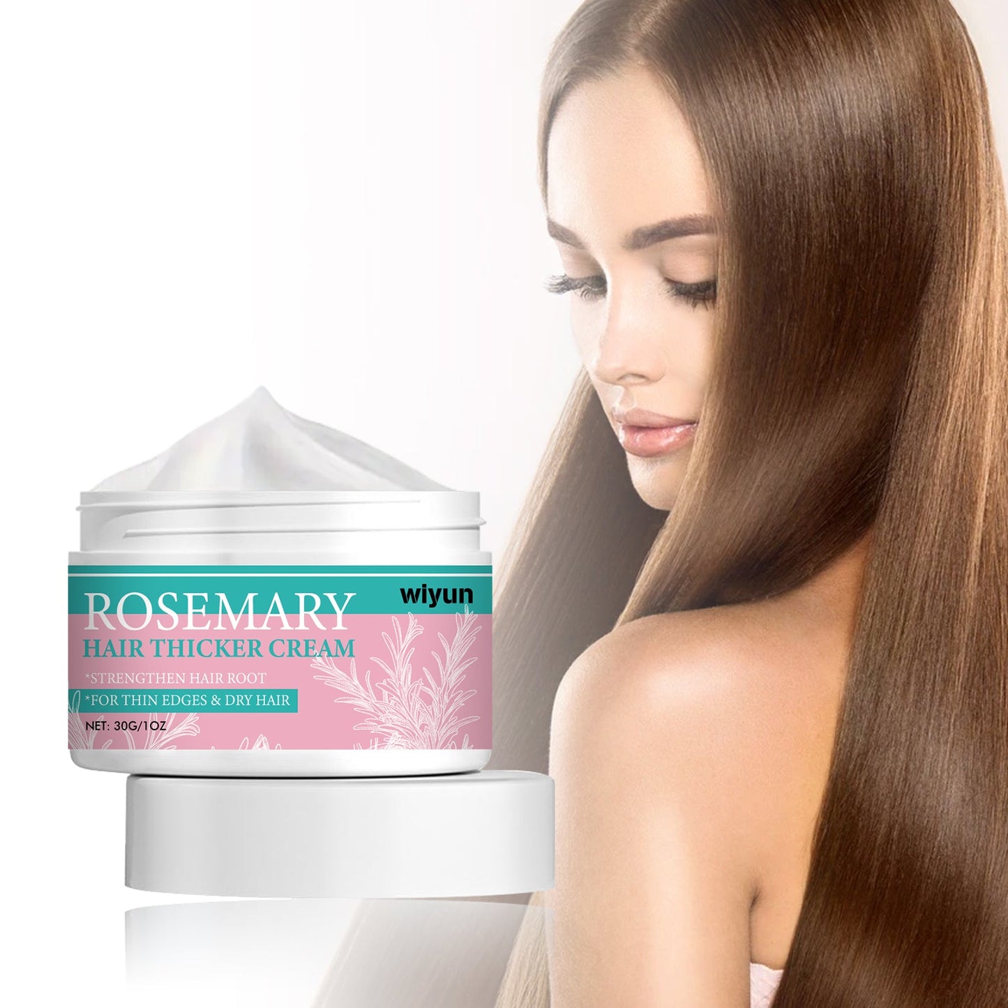 Crema para el Cuidado del Cabello con Romero para Reparación Intensiva y Alisado
