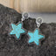 Artificial Turquoise Alloy Star Earrings - Korvel
