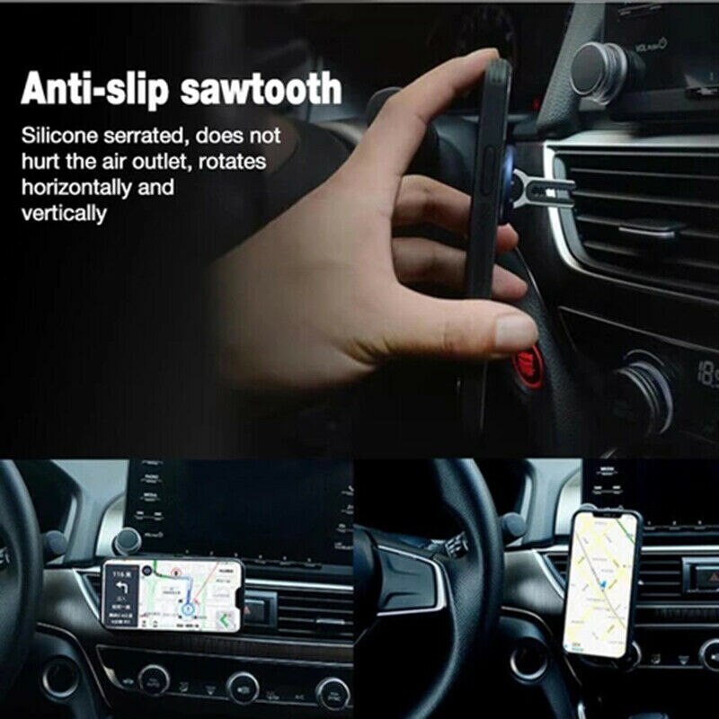 Multipurpose Mobile Phone Bracket Car Vent Holder Stand Universal 360 Degree Rotation for iPhone Sumsung Huawei - Korvel