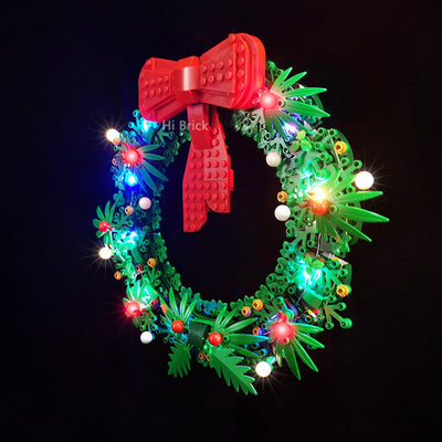 LEGO-Compatible LED Lighting for Christmas Wreath 40426