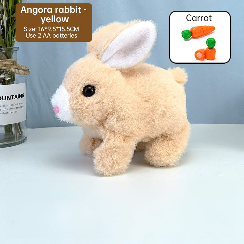 2025 Upgraded Interactive Bunny Toy. Hops, walks, talks, shakes ears. Plush Gift for Kids (Grey). - Korvel