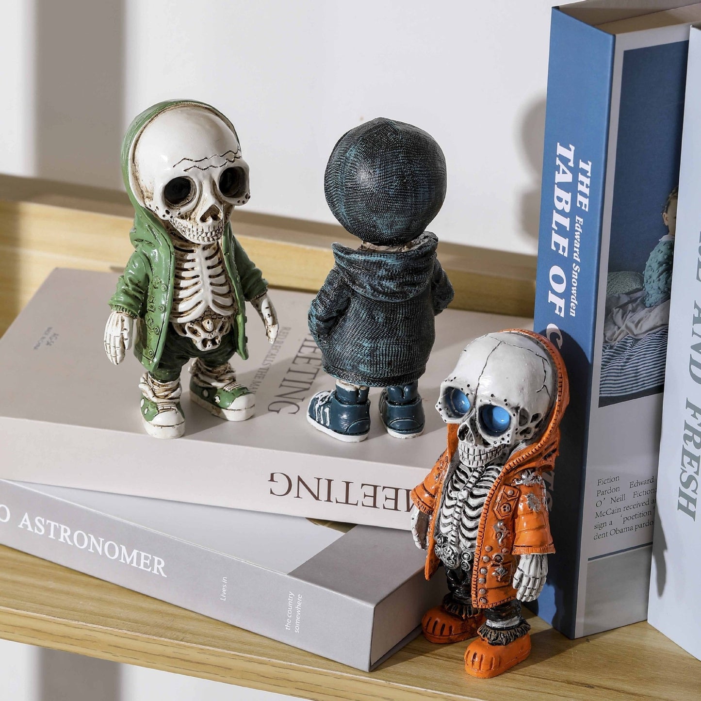 Halloween Decoration Skeleton Doll Resin Craft Decoration Home Bookshelf Art Creative Decoration - Korvel