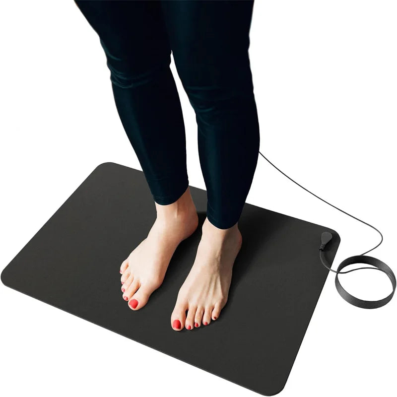 Zen Rhyme Mouse Anti-Static Grounding Wire Yoga Mat  Gym Meditation Fitness Workout Gymnastics 40x60CM  Rubber Sole - Korvel