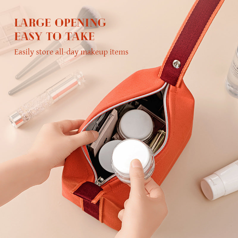 Premium Canvas Makeup Bag - Stylish & Spacious Storage