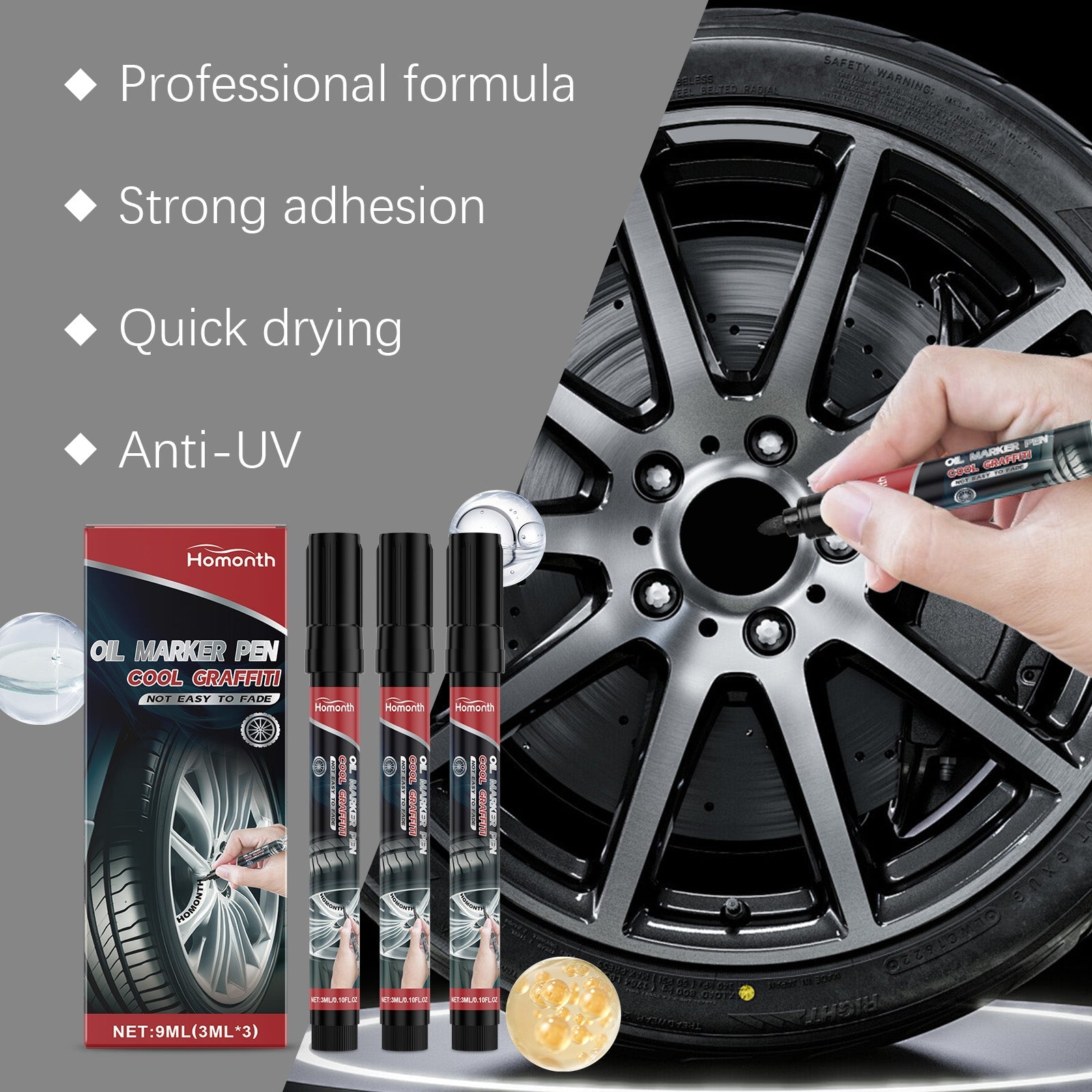 Car Tire Oil Marker Car Tire Paint Graffiti Paint Cool Diy Car Marker - Korvel