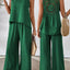 Fashionable Solid Color Back Hollow Lace Set