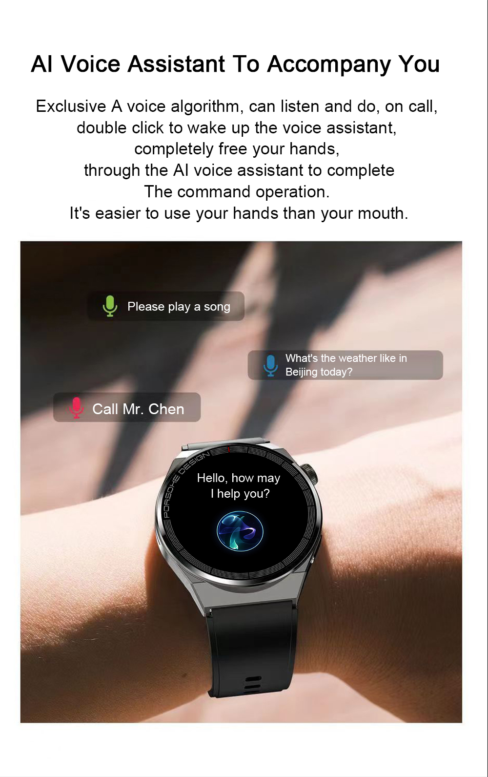 GS GT3 Pro Smart Watch Heart Rate, Blood Pressure, Blood Oxygen Monitoring Bluetooth Sports Watch Bracelet - Korvel