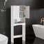 Home Bathroom Shelf Over-The-Toilet, Bathroom SpaceSaver, Bathroom Storage Cabinet Organizer,White - Korvel