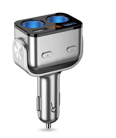Car Cigarette Lighter Socket Splitter Charger Dual USB QC 3.0 Quick Charge 12V Auto Cigarette Lighter Sockets Power Adapter Plug - Korvel