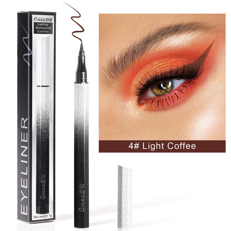 CmaaDu Eyeliner Pencil Waterproof Sweatproof Not Smudged Cool Black Starry Sky Thin Head Eyeliner - Korvel