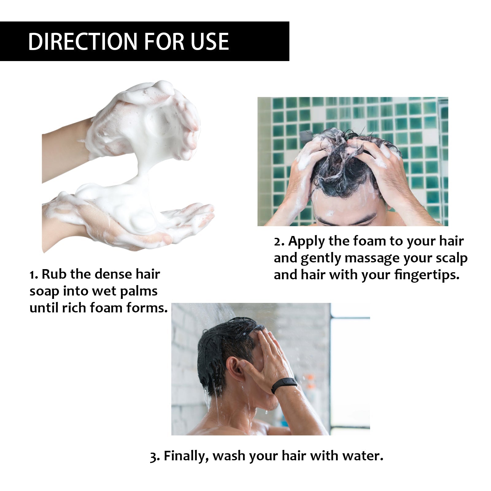 Root Activator Soap Bar, Hair Nourishing And Moisturizing Clean And Smooth Hair Roots Natural Black Thick Hair Care Shampoo Soap - Korvel