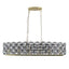 Modern Champagne Gold Oval Crystal Chandelier