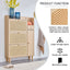 Modern minimalist storage cabinet MDF bed top cabinet Japanese rattan shoe cabinet, small home furniture - Korvel