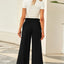 Drawstring Paperbag Waist Wide Leg Pants - Korvel