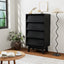 4 Drawer Double Dresser Features Vintage-style and Bevel Design - Korvel