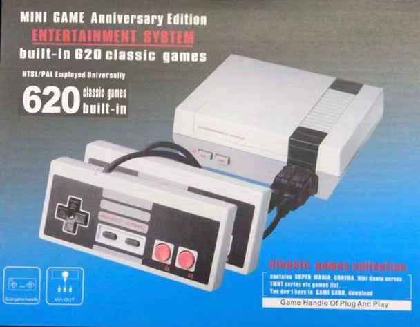 NES620 all-in-one TV game console two-player red and white 8-bit NES620 home use - Korvel
