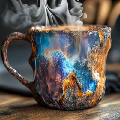 Imitation mineral resin crystal coffee cup - Korvel