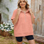 Half Zip Short Sleeve Hooded Top - Korvel