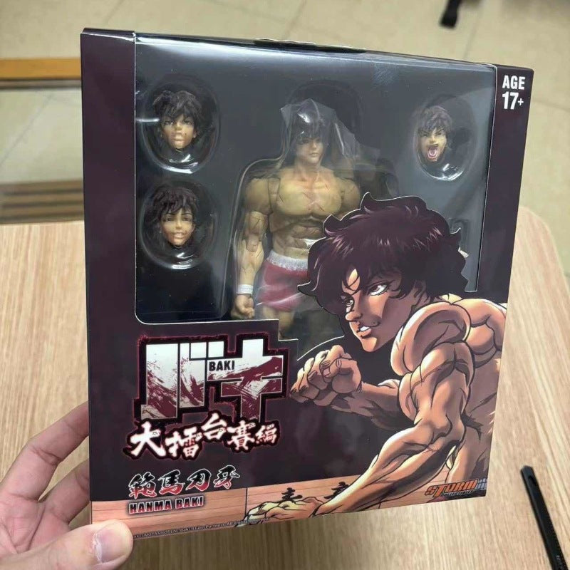 Manga peripheral genius fighting boy Fan Ma Blade Teeth 1/12 joint movable figurine figurine model ornament - Korvel