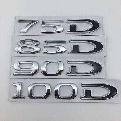 Premium Metal Tail Label Sticker for Tesla Models
