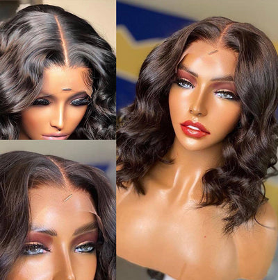 New Wig Women's Chemical Fiber Short Curly Hair Front Lace Wig Headgear - Korvel