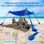 Family beach tent, large pop-up parasol, beach shelter, sun shade. Stable poles with portable carry bag. Outdoor shade. - Korvel